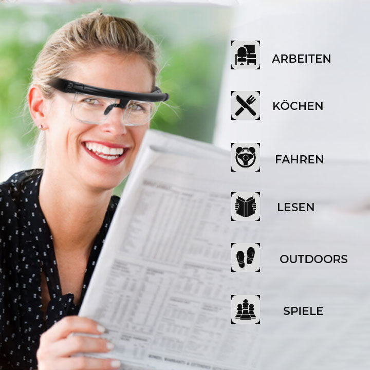 AFAER™ VisionShift CustomFocus Präzisionslesebrille mit einstellbarem Fokus