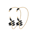 Crystal Vintage Ear Cuff Earrings｜(Black/Blue/Red)